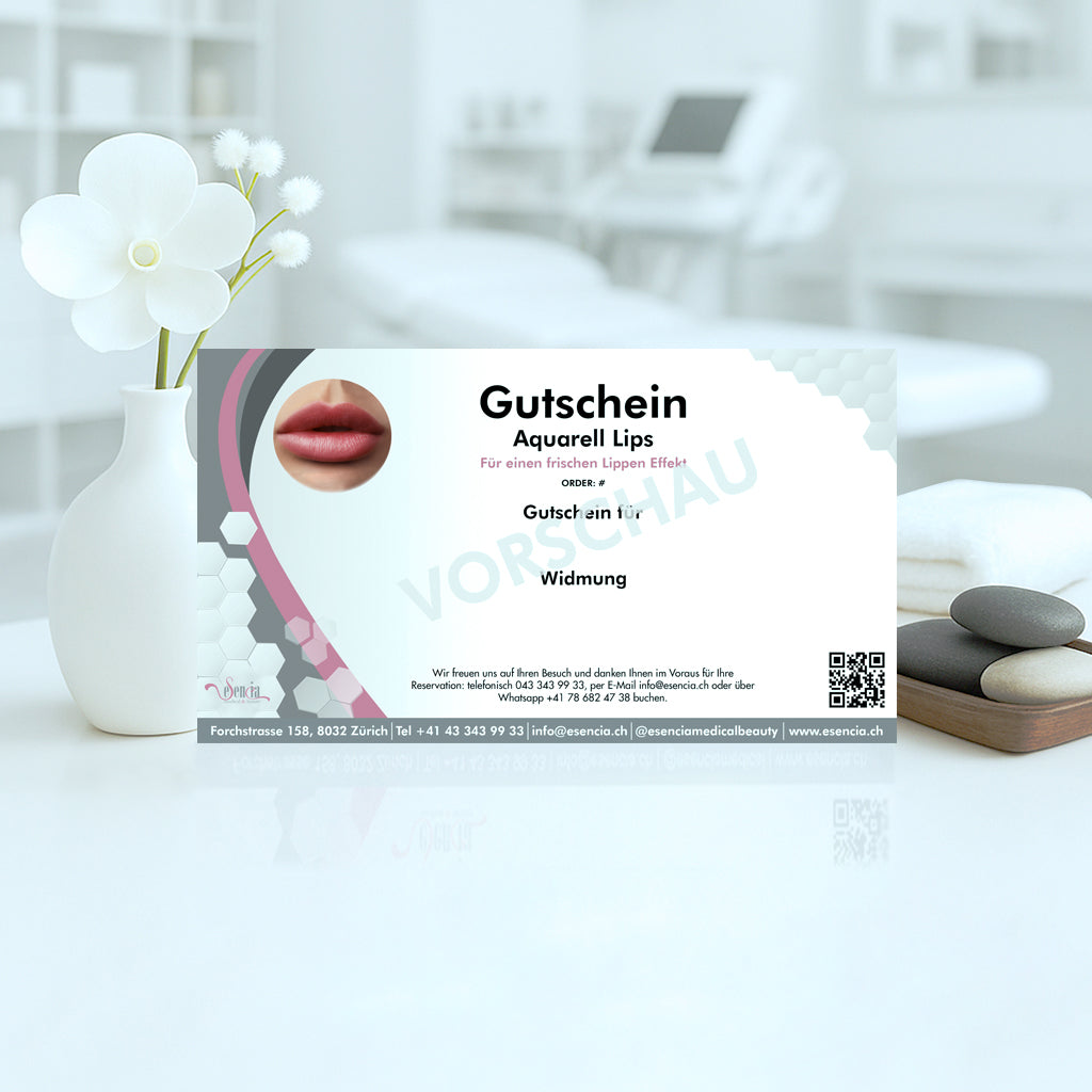 Gutschein Aquarell Lips