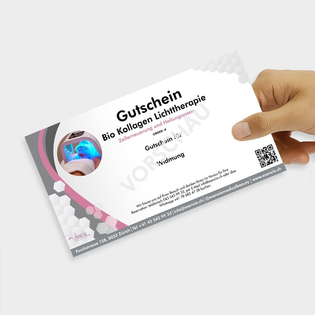 Gutschein Bio Kollagen Lichttherapie