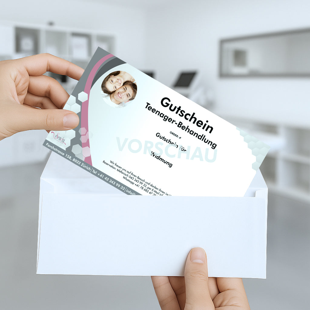 Gutschein Teenager-Behandlung