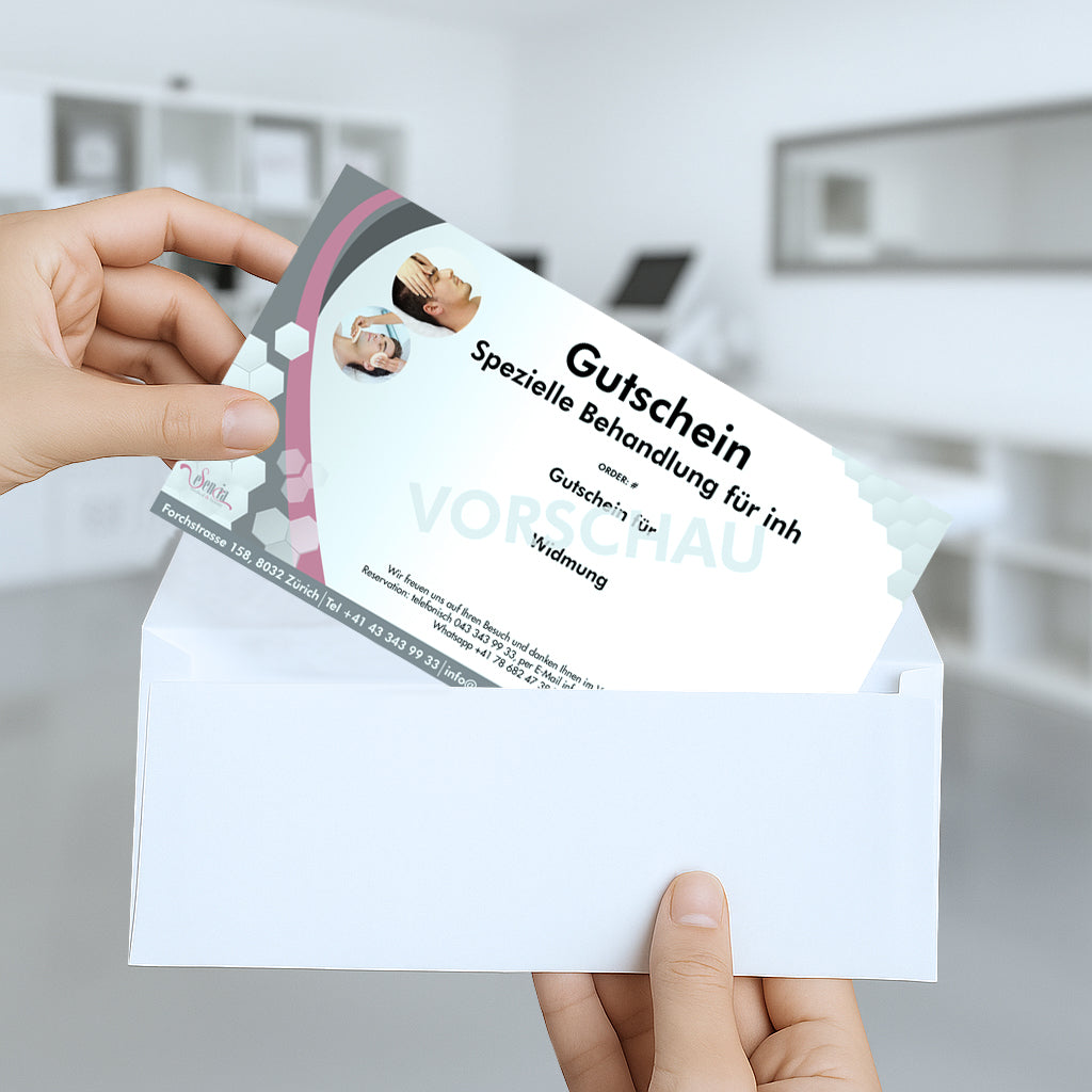 Gutschein Spezielle Behandlung für inh