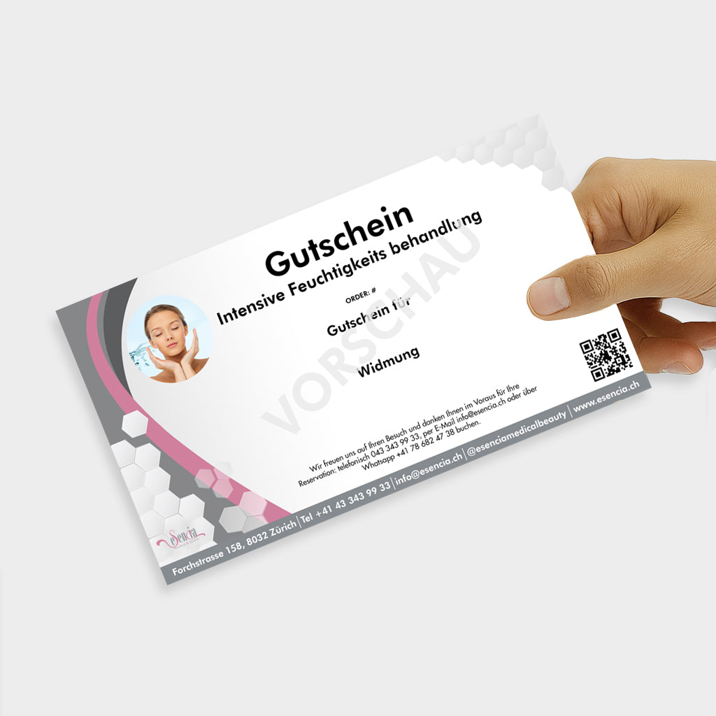 Gutschein Intensive Feuchtigkeits behandlung