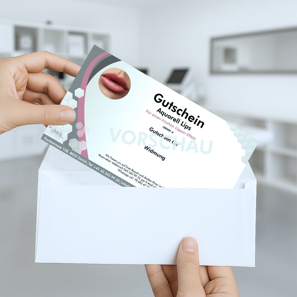 Gutschein Aquarell Lips