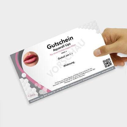 Gutschein Aquarell Lips