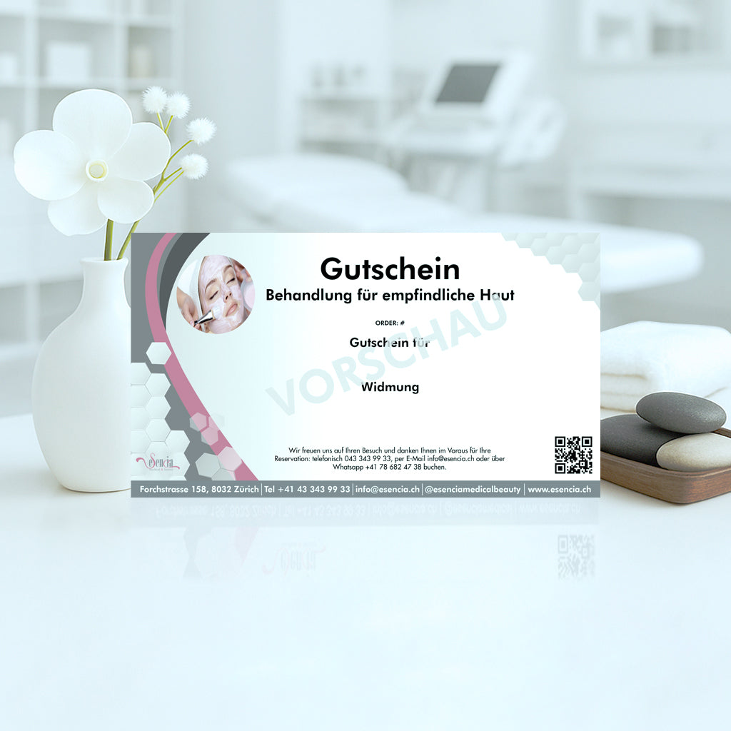 Gutschein Behandlung für empfindliche Haut