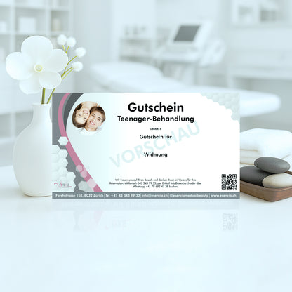 Gutschein Teenager-Behandlung